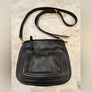 Marc Jacobs Empire City Leather Messenger Crossbody Pebbled Gold Hardware